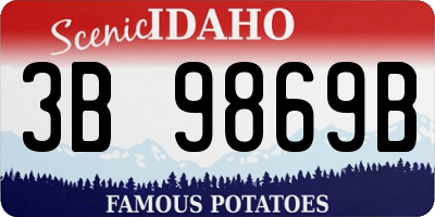 ID license plate 3B9869B