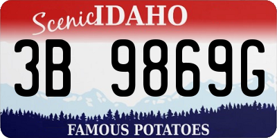 ID license plate 3B9869G