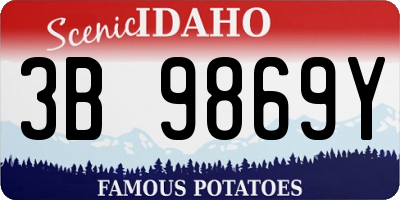 ID license plate 3B9869Y