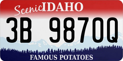 ID license plate 3B9870Q