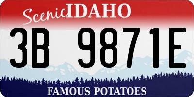 ID license plate 3B9871E