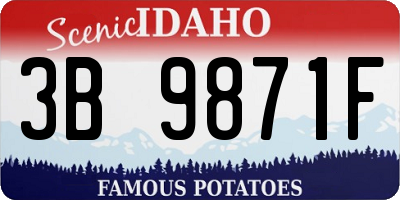 ID license plate 3B9871F