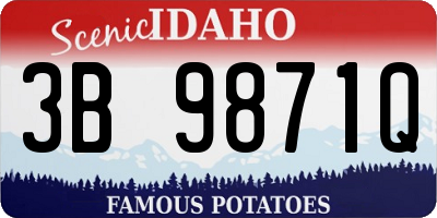 ID license plate 3B9871Q
