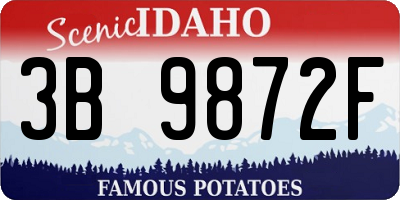 ID license plate 3B9872F