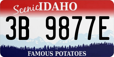 ID license plate 3B9877E