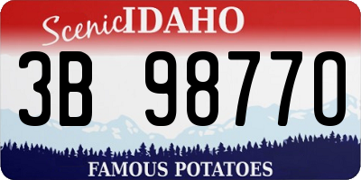 ID license plate 3B9877O
