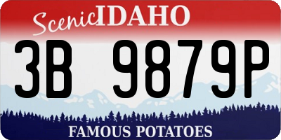 ID license plate 3B9879P
