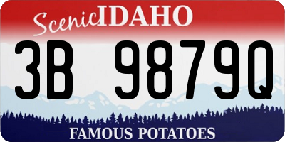 ID license plate 3B9879Q