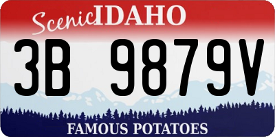 ID license plate 3B9879V