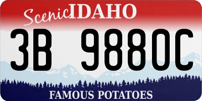 ID license plate 3B9880C