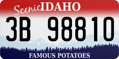 ID license plate 3B9881O