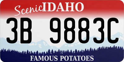 ID license plate 3B9883C