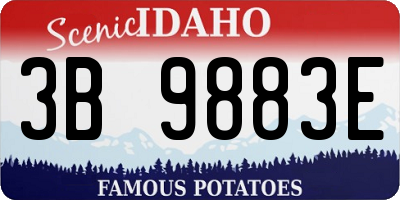 ID license plate 3B9883E