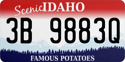 ID license plate 3B9883Q