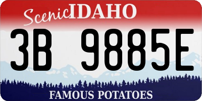 ID license plate 3B9885E