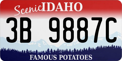 ID license plate 3B9887C