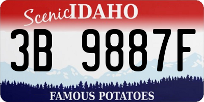 ID license plate 3B9887F