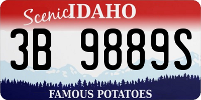 ID license plate 3B9889S