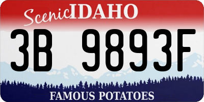 ID license plate 3B9893F