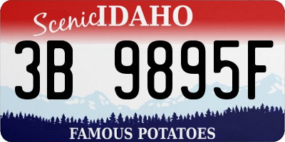 ID license plate 3B9895F