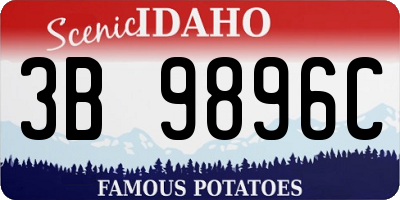 ID license plate 3B9896C