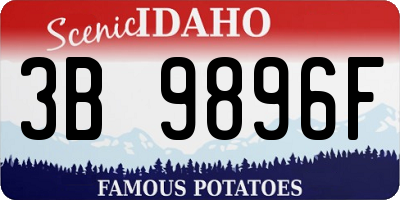 ID license plate 3B9896F