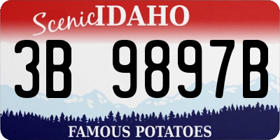 ID license plate 3B9897B