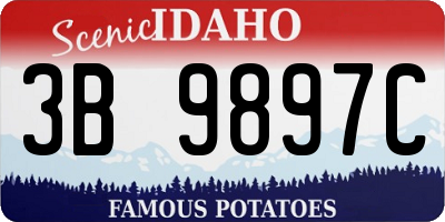 ID license plate 3B9897C