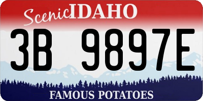 ID license plate 3B9897E