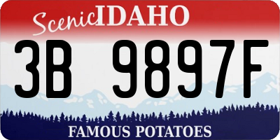 ID license plate 3B9897F