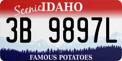 ID license plate 3B9897L