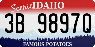 ID license plate 3B9897Q