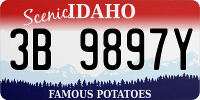 ID license plate 3B9897Y