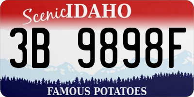 ID license plate 3B9898F