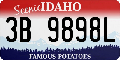 ID license plate 3B9898L