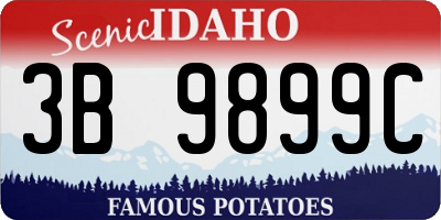 ID license plate 3B9899C