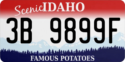 ID license plate 3B9899F