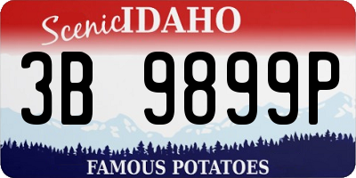 ID license plate 3B9899P