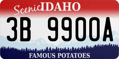 ID license plate 3B9900A