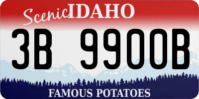 ID license plate 3B9900B