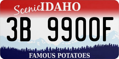 ID license plate 3B9900F