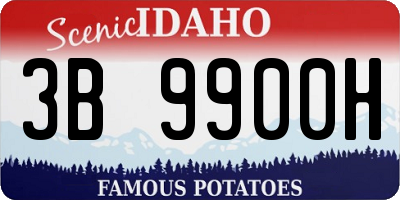 ID license plate 3B9900H