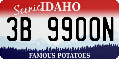 ID license plate 3B9900N