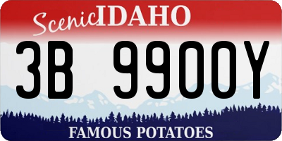 ID license plate 3B9900Y