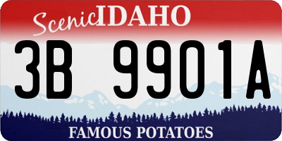 ID license plate 3B9901A