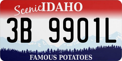ID license plate 3B9901L