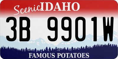 ID license plate 3B9901W
