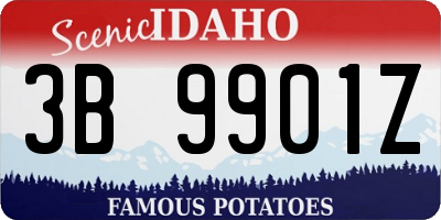 ID license plate 3B9901Z