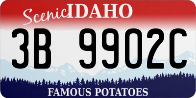 ID license plate 3B9902C