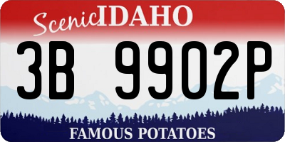 ID license plate 3B9902P